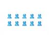 5mm Alum. Ball Nut, RC spare part, blue, 10 pcs