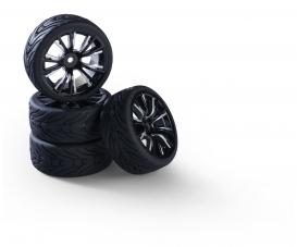 1:10 M-Design Wheel Set, RC wheels, silver black