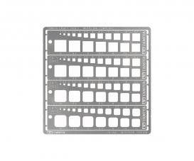 Modeling Quadrat Schablone 1-10mm (4) PE