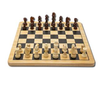 Deluxe Holz - Schach & Dame