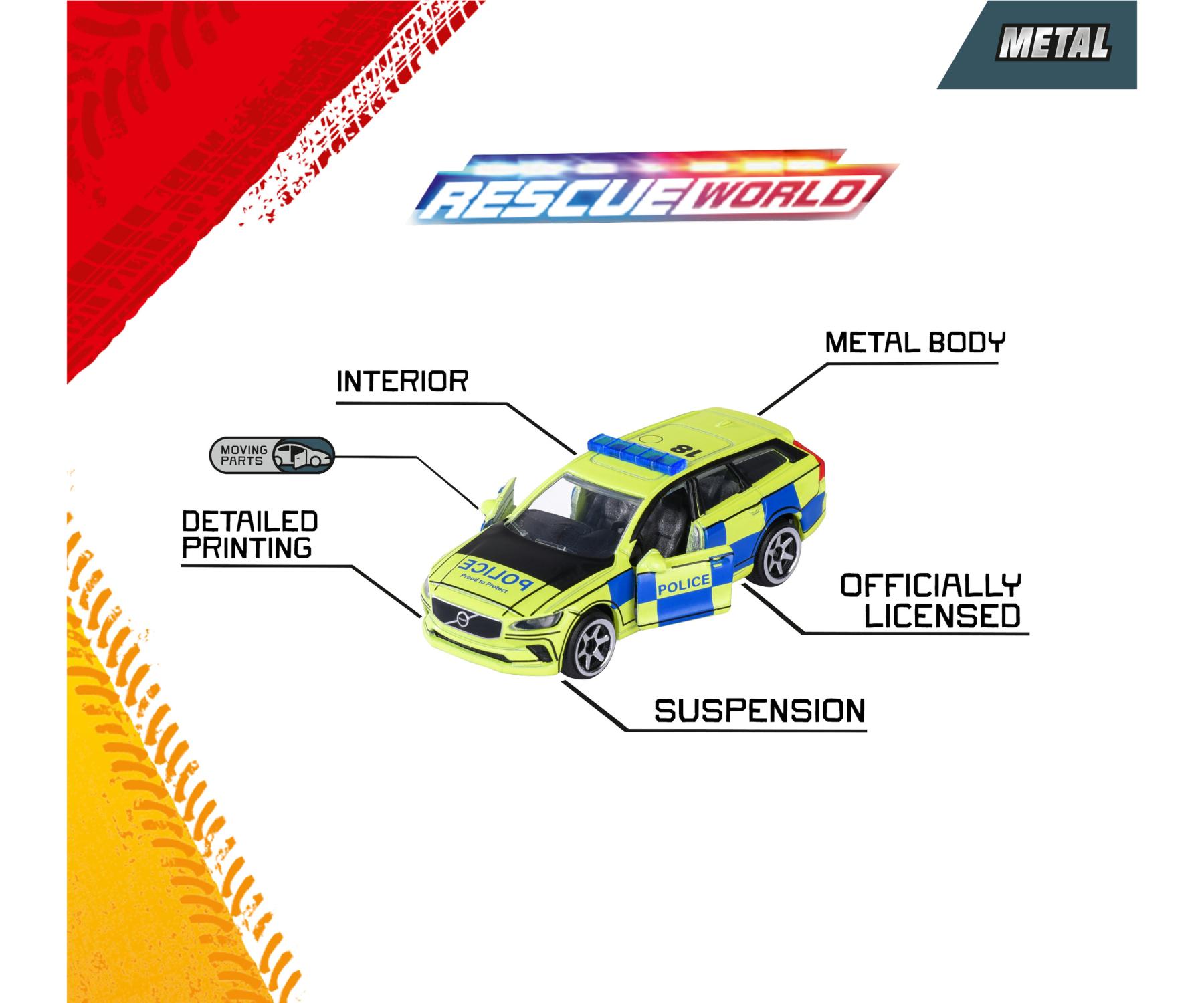 Majorette Rescue World Premium Cars, 6 asst