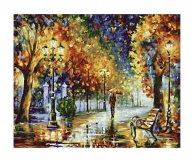 Promenade in Autumn 24 x 30 cm - Painting by Numbers