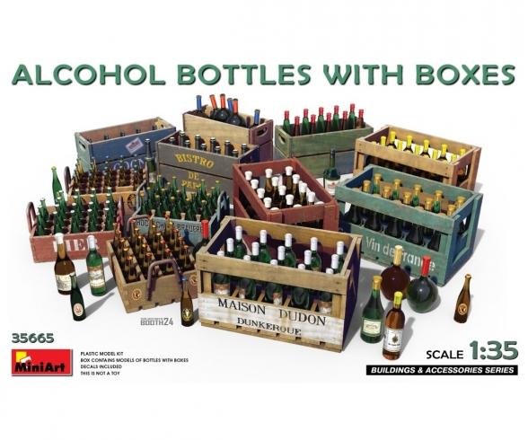 1:35 Alcohol Bottles w/Boxes-Set