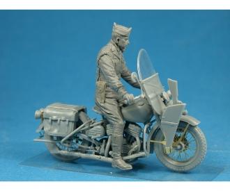 1:35 US Militär Polizei m. Motorrad (1)