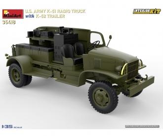 1:35 Voiture radio américaine K-51 avec remorque K-52