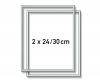 2 Aluminium Frames Silver 24 x 30 cm - Painting by Numbers