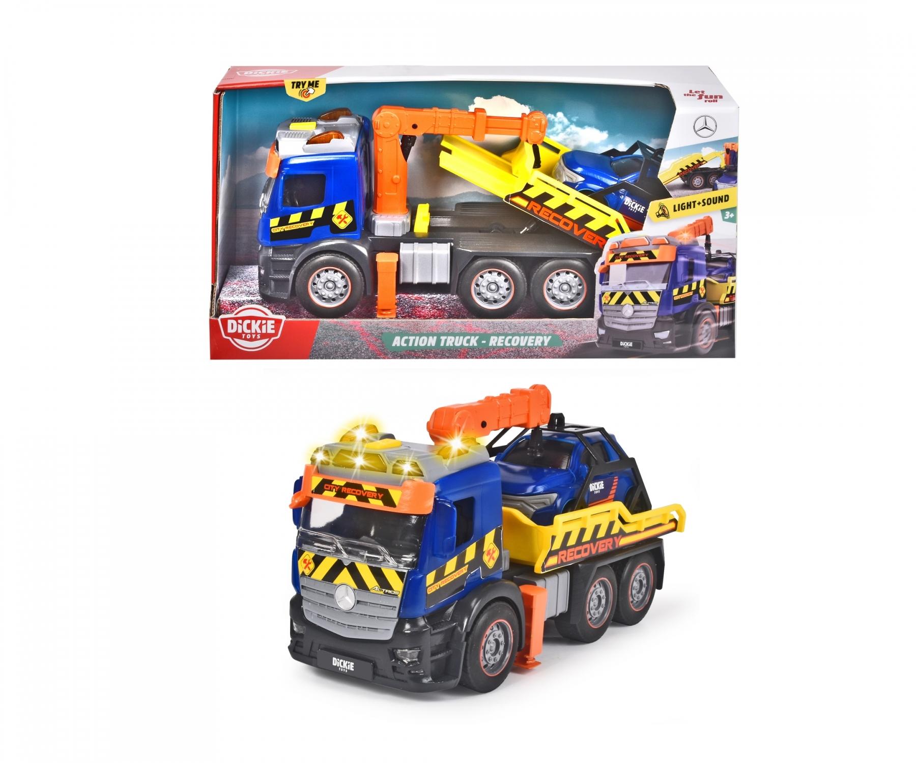 Yeedie 12 Inch Big Tow Truck with Hook and Bulldozer Car for Toddler Boys G : Dickie Toys 12\" Air Pump Action Tow Truck with Crane