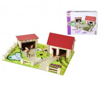 Eichhorn wooden toy farm set on sale