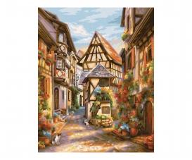 Village laneway 24 x 30 cm - Painting by Numbers