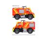Camion de pompiers Unimog U530, env. 1:43
