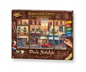 Paris Nostalgia Triptych - Painting by Numbers