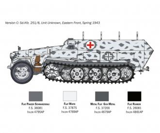 Sd.Kfz. 251/8 Ambulance Model Kit 1:72 Scale