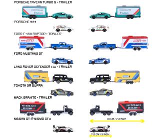 Racing Deluxe Trailer Giftpack, 3 Pieces