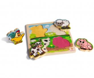 Eichhorn Fühl-Puzzle mit Stoff, 5-tlg.