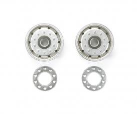 1:14 Trailer Wheels 30mm BB (2)Flat Chro