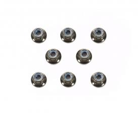 4mm Flange Lock Nut Bla (8), RC accessory set