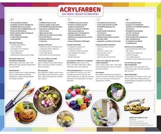 Acrylic paints for painting, handicraft and decoration work