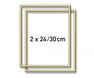 2 Alurahmen 24 x 30 cm - Gold