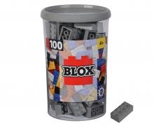 Blox 100 briques grises 8 plots en boîte