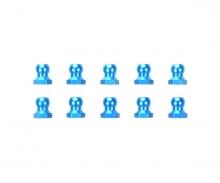 5mm Alum. Ball Nut, RC spare part, blue, 10 pcs