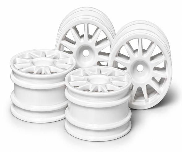 M-Chassis 11-Spoke Wheels, RC wheel set, white