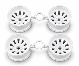 DT03T/St.Blitzer Felgen-Satz weiss (2+2)