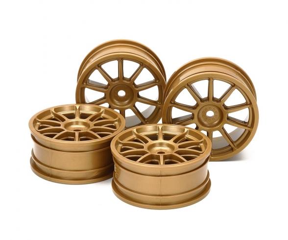 1:10 Subaru Impreza wheels, RC rims, gold 24.5 mm