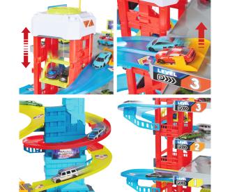 City Double Track Garage + 4 Vehicles