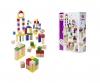 Bunte und naturbelassene Holzbausteine – 75 Teile