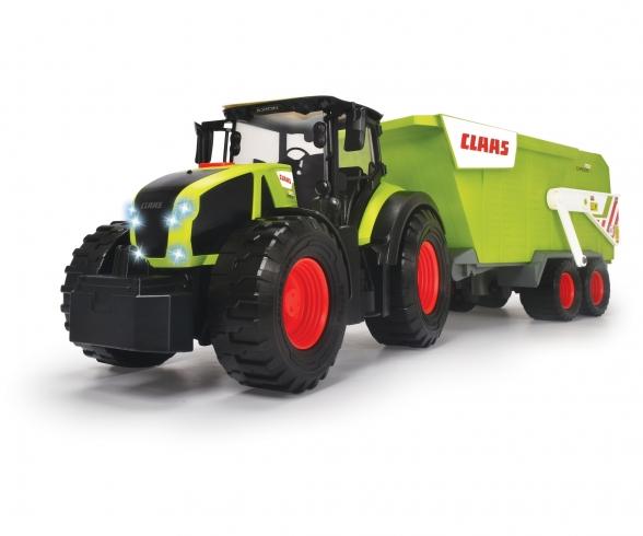 Tracteur agricole CLAAS avec remorque, jouet 64 cm