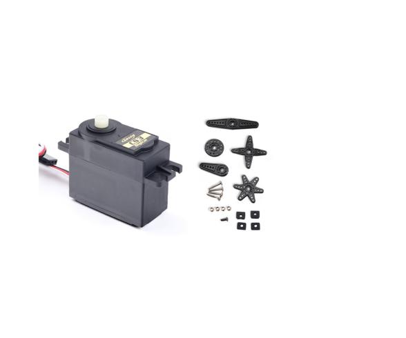 Servo CS-3DS Standardgröße JR/WP/0,12 – RC Standard Servo, 5,6 kg/cm bei 6V, 0,12 s/60°, wasserfest, Servomotor, Schwarz