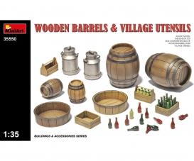 MiniArt Wooden Barrels & Village Utensils 1:35