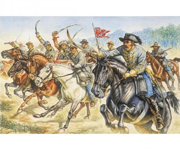Confederate Cavalry Model Kit 1:72 Civil War