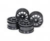 M-Chassis 11-spoke Wheel Black, RC wheel set
