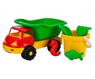 Camion benne avec accessoires de plage, 2 versions