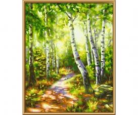 Birkenwäldchen 24 x 30 cm – Malen nach Zahlen
