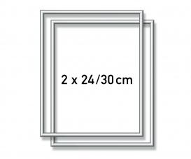 2 Aluminium Frames Silver 24 x 30 cm - Painting by Numbers
