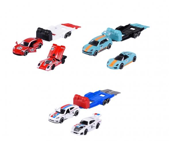 Buy Porsche Race Trailer Assortment 3-asst. online | Majorette