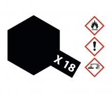 X-18 Semi Gloss Black, acrylic paint, 10 ml