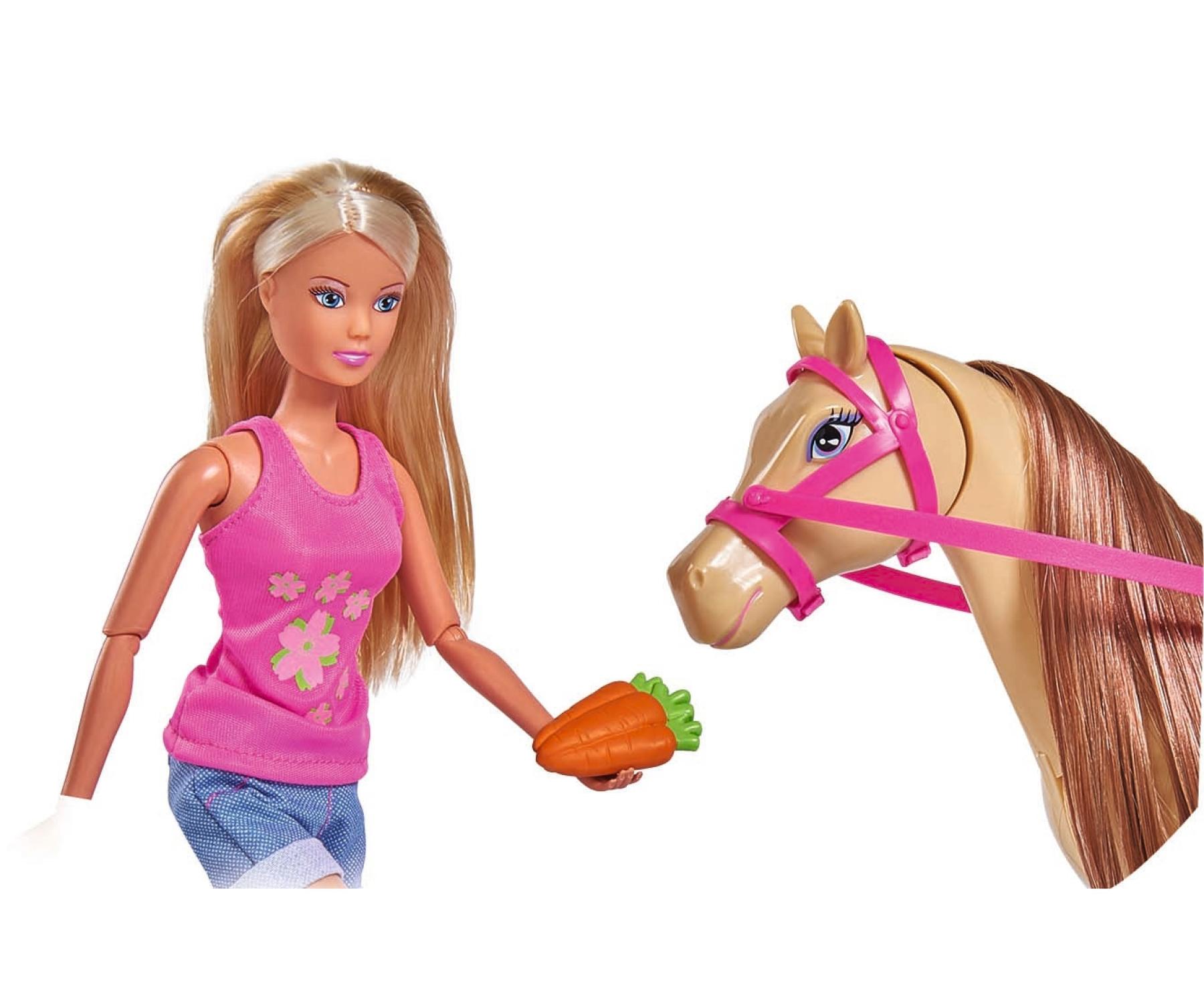 Wenko Simba Steffi Love - Set Addestramento Cavalli Con Bambola Evi 29 Cm, Pony E Accessori - Giocattolo Per Bambine Dai 3 Anni - 4