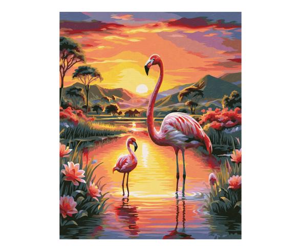 Flamants roses Peinture par numéros