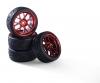 1:10 Y-Design3, wheel set, red 4-piece rims