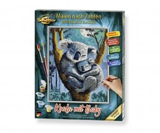 Koala with Joey - Painting by Numbers