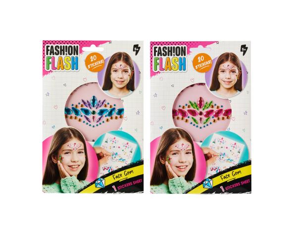 Fash!onFlash Face Gem, 2-ass.