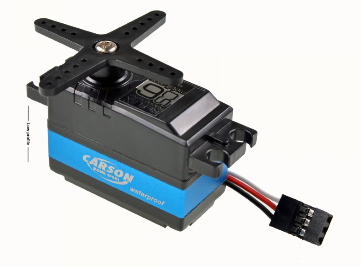 Low-profile Carson RC servo with 6 kg of torque