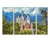 Neuschwanstein Castle Triptych - Painting by Numbers