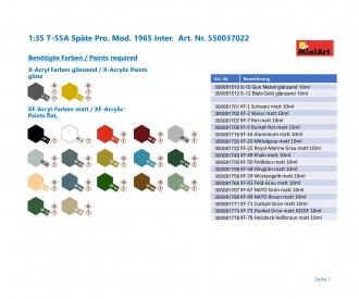 1:35 T-55A Late Mod. 1965 Interior Kit