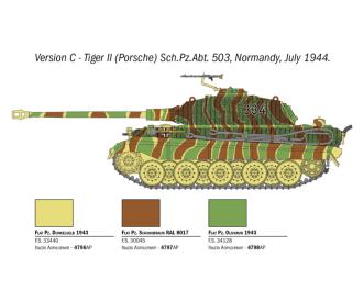 Italeri King Tiger model kit 1:56 with figure