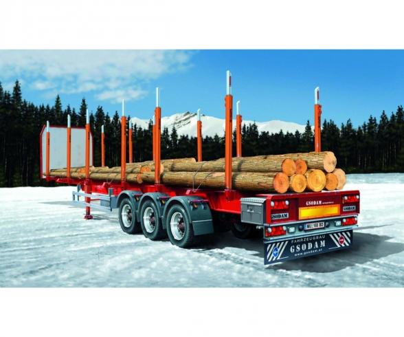Italeri Timber Trailer model kit 1:24 scale