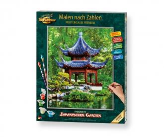 Pagoda in a Japanese garden - painting by numbers